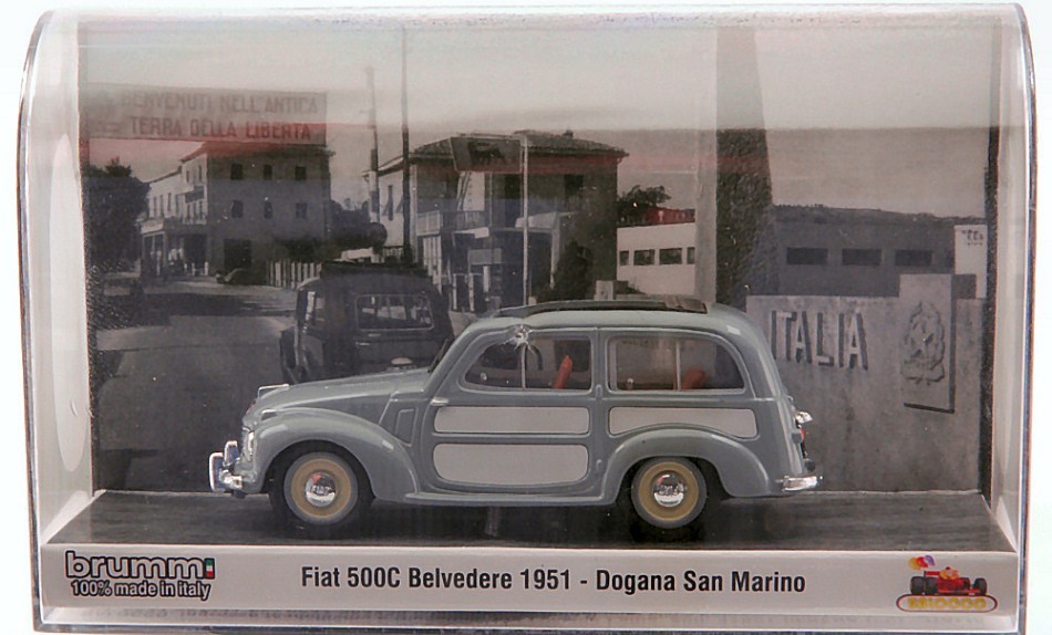 FIAT 500 D 1960 'MATTEO' 1:43 Brumm Auto Stradali Die Cast Modellino